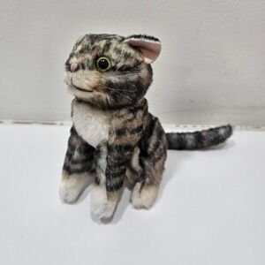 4.5" Folkmanis Mini Tabby Cat Finger Puppet Plush Small Striped